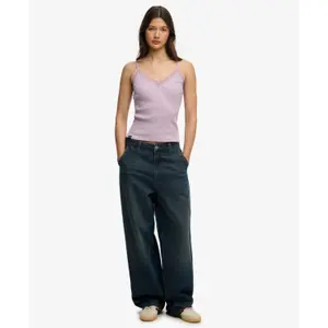 Canotta con bordino in pizzo donna Superdry Essential image-1