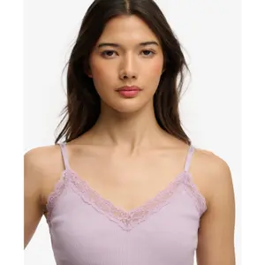 Canotta con bordino in pizzo donna Superdry Essential image-4