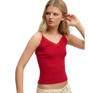 Canotta con bordino in pizzo donna Superdry Essential image-3