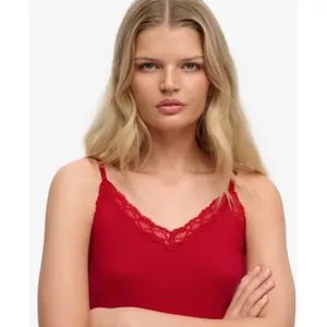 Canotta con bordino in pizzo donna Superdry Essential image-4