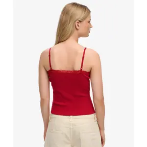 Canotta con bordino in pizzo donna Superdry Essential image-2