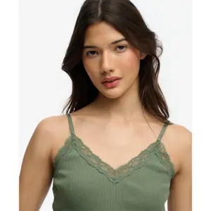 Canotta con bordino in pizzo donna Superdry Essential image-4