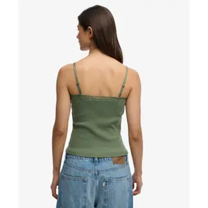 Canotta con bordino in pizzo donna Superdry Essential image-2