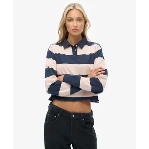 Polo de manga larga para mujer Superdry Athletic Essentials Stripe image-2