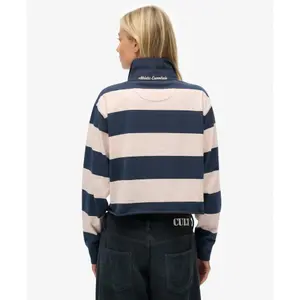 Polo de manga larga para mujer Superdry Athletic Essentials Stripe image-3