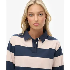 Polo de manga larga para mujer Superdry Athletic Essentials Stripe image-4