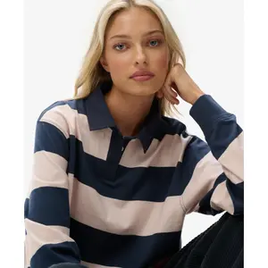 Polo de manga larga para mujer Superdry Athletic Essentials Stripe image-5