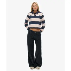 Polo de manga larga para mujer Superdry Athletic Essentials Stripe image-1