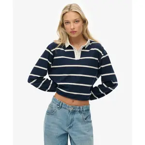 Polo de manga larga para mujer Superdry Athletic Essentials Stripe image-2
