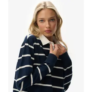 Polo de manga larga para mujer Superdry Athletic Essentials Stripe image-4