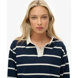 Polo de manga larga para mujer Superdry Athletic Essentials Stripe image-5