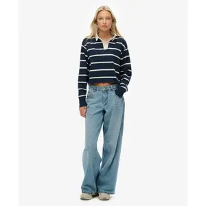 Polo de manga larga para mujer Superdry Athletic Essentials Stripe image-1