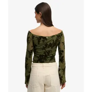 T-shirt maniche lunghe in maglia felpata donna Superdry image-3