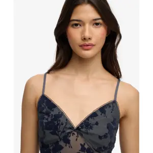 Débardeur caraco en mesh floqué femme Superdry image-4