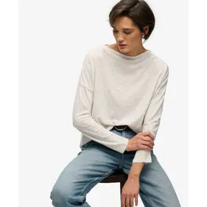 T-shirt a maniche lunghe con scollo a barca donna Superdry image-2