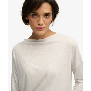 T-shirt a maniche lunghe con scollo a barca donna Superdry image-5