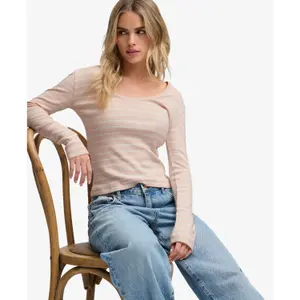 Gestreepte lange mouwen t-shirt voor dames Superdry Ath Ess image-3