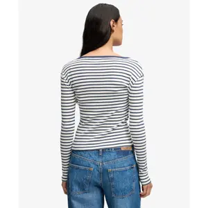 Dames-T-shirt met lange mouwen Superdry Athletic Essentials stripe image-4