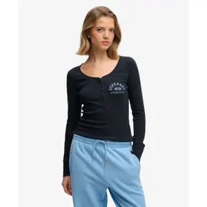 Women's long sleeve button-up T-shirt Superdry Athletic image-1