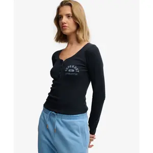 Women's long sleeve button-up T-shirt Superdry Athletic image-2