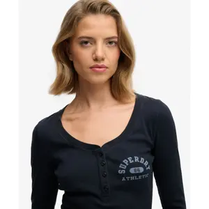 Women's long sleeve button-up T-shirt Superdry Athletic image-5