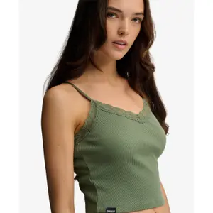 Lace Trim Vest Women Superdry Essential image-3