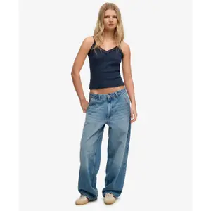 Canotta con bordino in pizzo donna Superdry Essential image-1