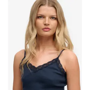 Canotta con bordino in pizzo donna Superdry Essential image-4