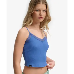 Lace Trim Cropped Vest Women Superdry Essentiel image-4