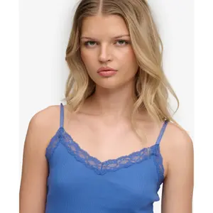 Lace Trim Cropped Vest Women Superdry Essentiel image-5