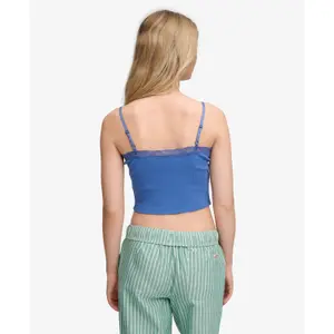 Lace Trim Cropped Vest Women Superdry Essentiel image-3