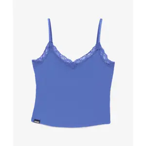 Lace Trim Cropped Vest Women Superdry Essentiel image-0