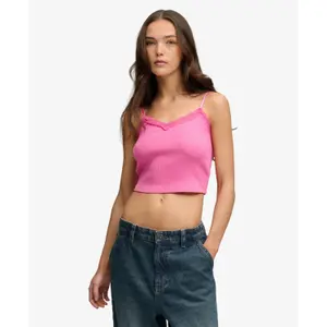 Lace Trim Vest Women Superdry Essential image-1