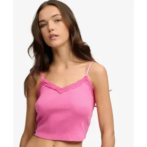 Lace Trim Vest Women Superdry Essential image-2