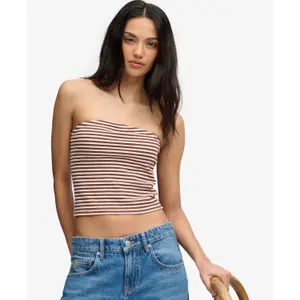 Women's bandeau top Superdry Athletic Essentials Stripe image-1
