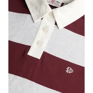 T-shirt top rugby med striber til kvinder Superdry Athletic Essential image-1