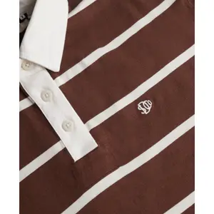 T-shirt top rugby med striber til kvinder Superdry Athletic Essential image-1