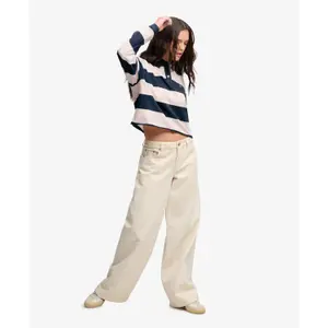 Langærmet, stribet T-shirt til kvinder Superdry Rugby Oversize image-2