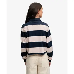 Langærmet, stribet T-shirt til kvinder Superdry Rugby Oversize image-4
