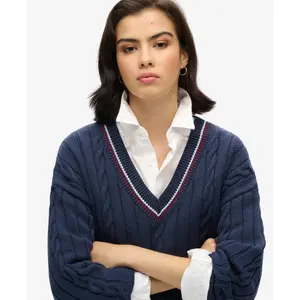 Pull met v-hals voor dames Superdry image-4