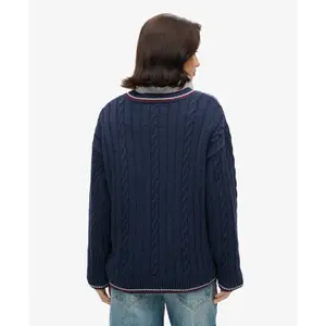 Pull met v-hals voor dames Superdry image-3