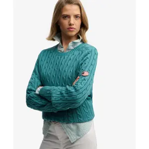 Lässiger Damen-Pullover mit Zopfmuster Superdry image-2