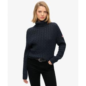 Jersey ample de punto con cuello redondo para mujer Superdry image-1