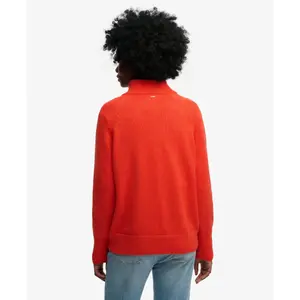 Damen Baumwoll-Pullover mit halbem Reißverschluss Superdry Classique image-2