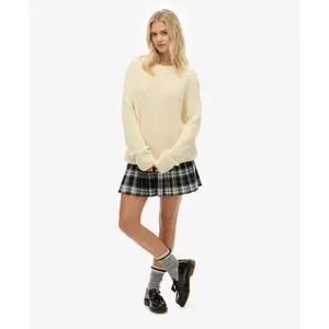 Sweater de malha canelada casual feminino Superdry image-1