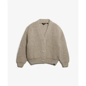 Cárdigan de pico para mujer Superdry Chunky image-0