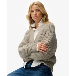 Cárdigan de pico para mujer Superdry Chunky image-4