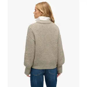 Cárdigan de pico para mujer Superdry Chunky image-3