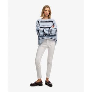 Gestreept geborsteld casual trui voor dames Superdry image-2