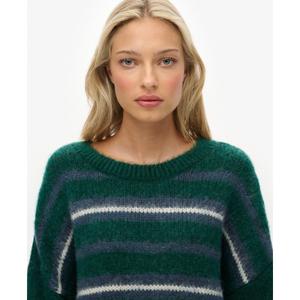 Gestreept geborsteld casual trui voor dames Superdry image-3